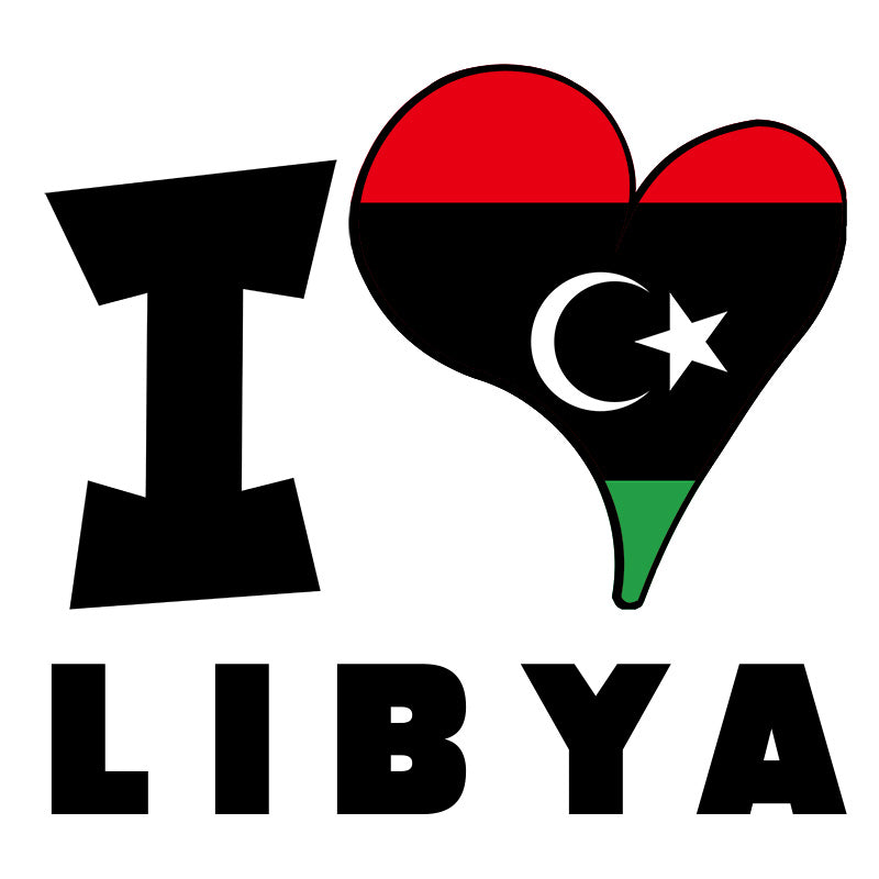 Unisex Hoodie - I Love Libya Flag