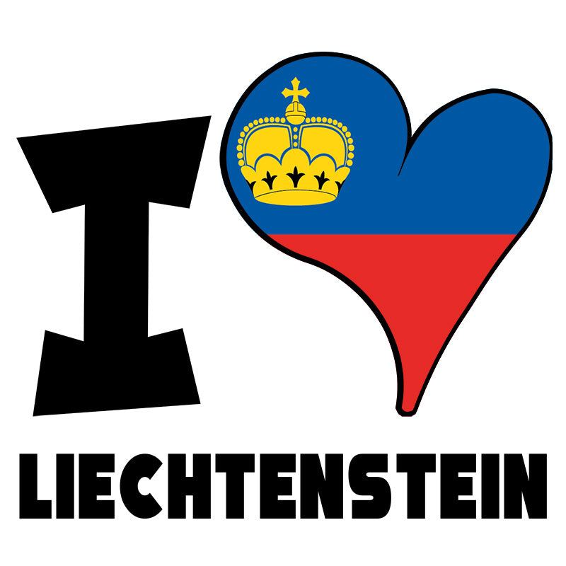 Unisex Hoodie - I Love Liechtenstein Flag