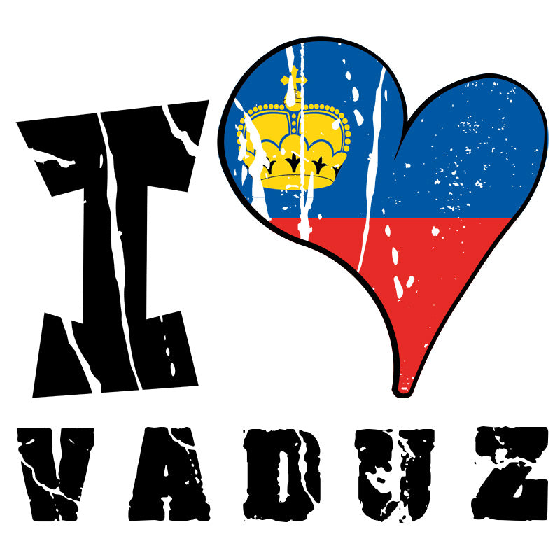 Unisex Sweatshirt - I Love Vaduz with scratchy flag