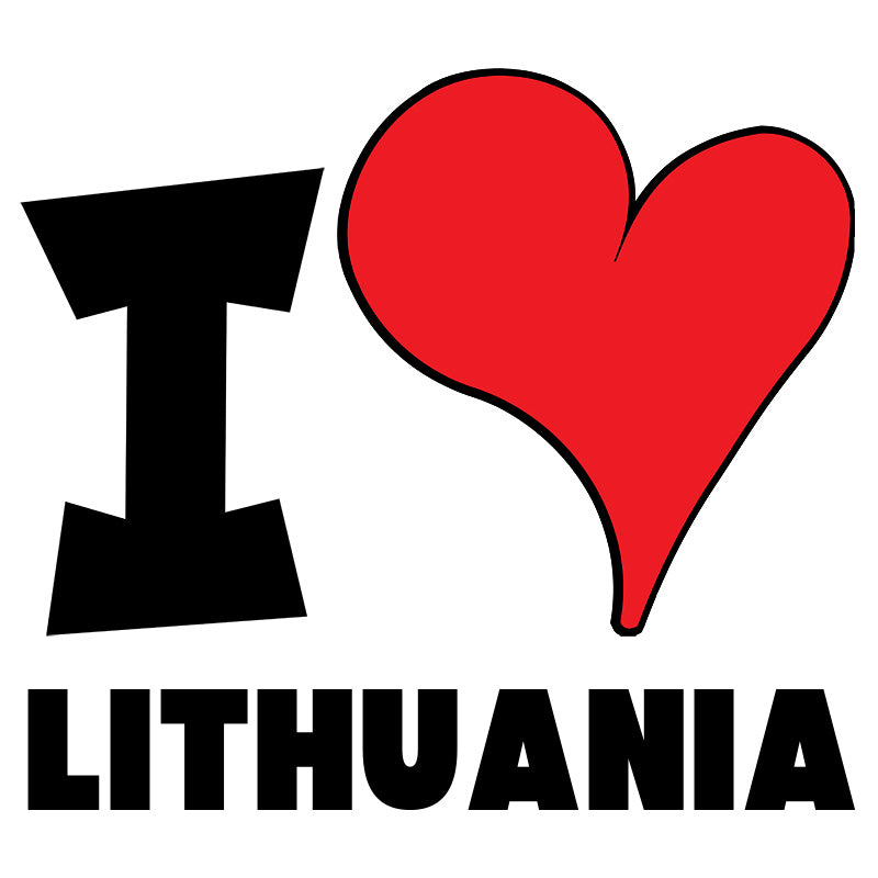 Unisex Hoodie - I Love Lithuania Red