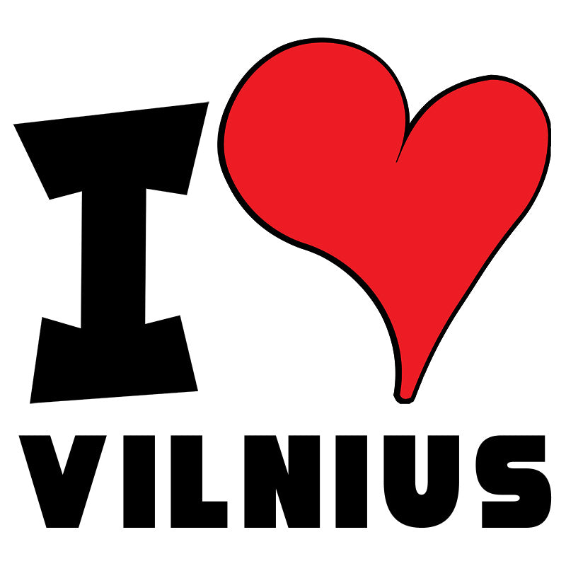 Unisex Hoodie - I Love Vilnius Red