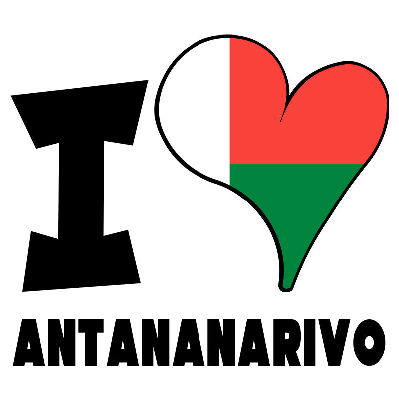 Unisex Hoodie - I Love Antananarivo Flag