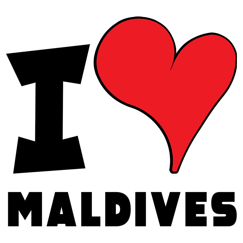 Unisex Sweatshirt - I Love Maldives Red