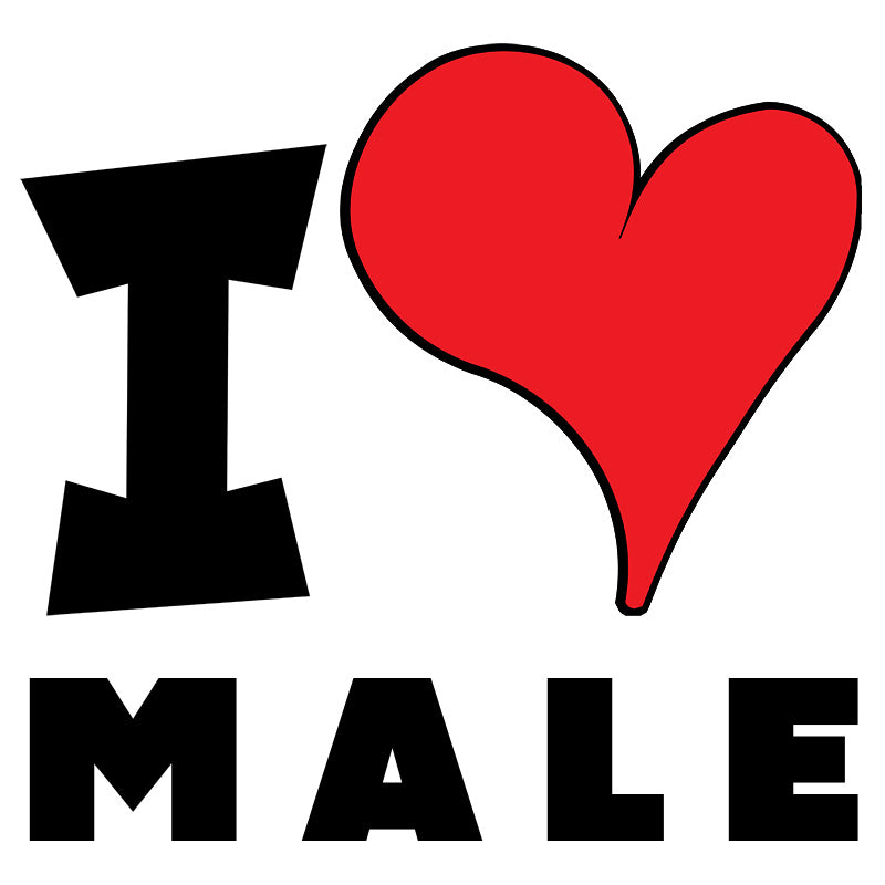 Unisex t-shirt - I Love Male Red