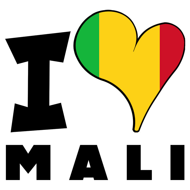 Unisex Hoodie - I Love Mali Flag