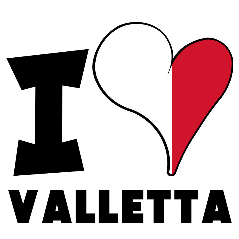 Unisex Hoodie - I Love Valletta Flag