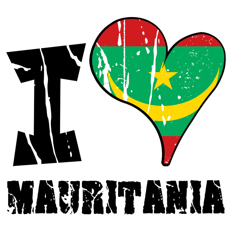 Unisex Hoodie - I Love Mauritania