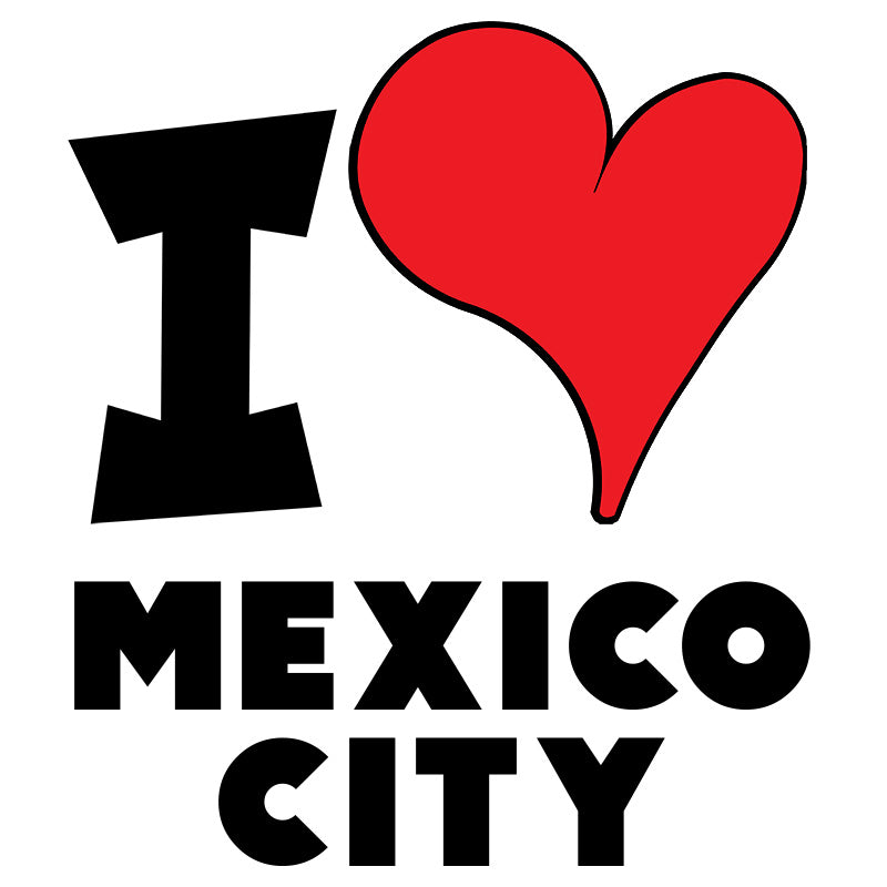 Unisex Hoodie - I Love Mexico City Red