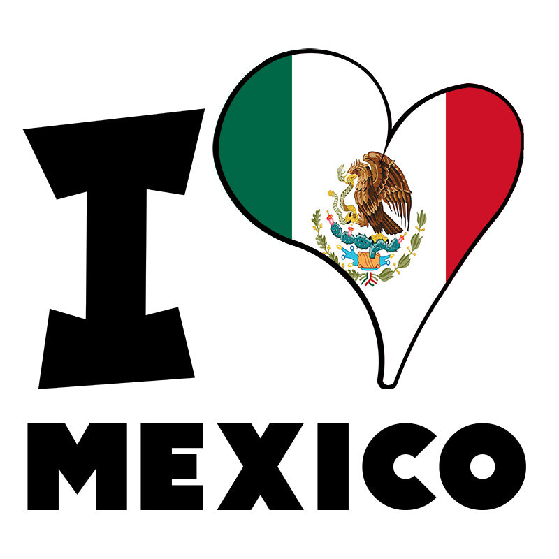 Unisex t-shirt - I Love Mexico Flag