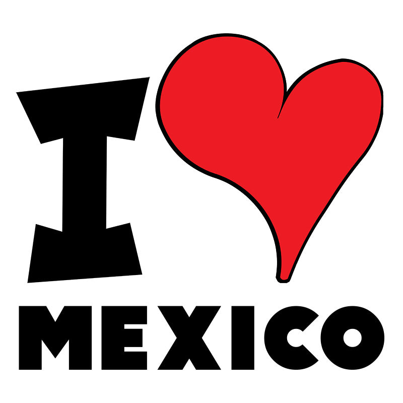 Unisex Hoodie - I Love Mexico Red