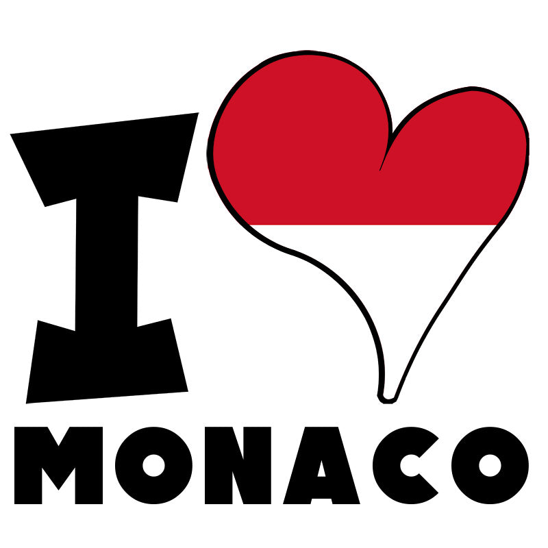 Unisex t-shirt - I Love Monaco Flag