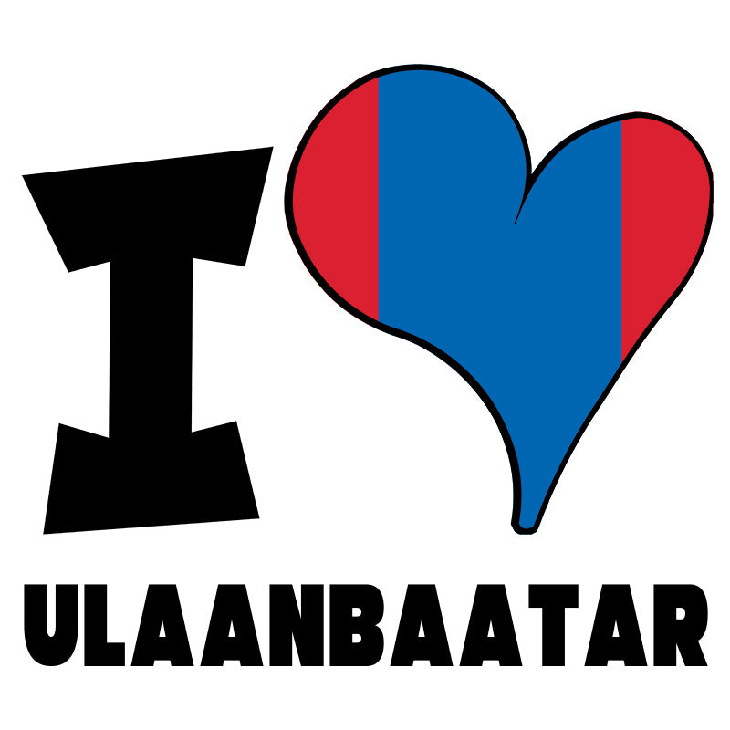 Unisex Hoodie - I Love Ulaanbaatar Flag