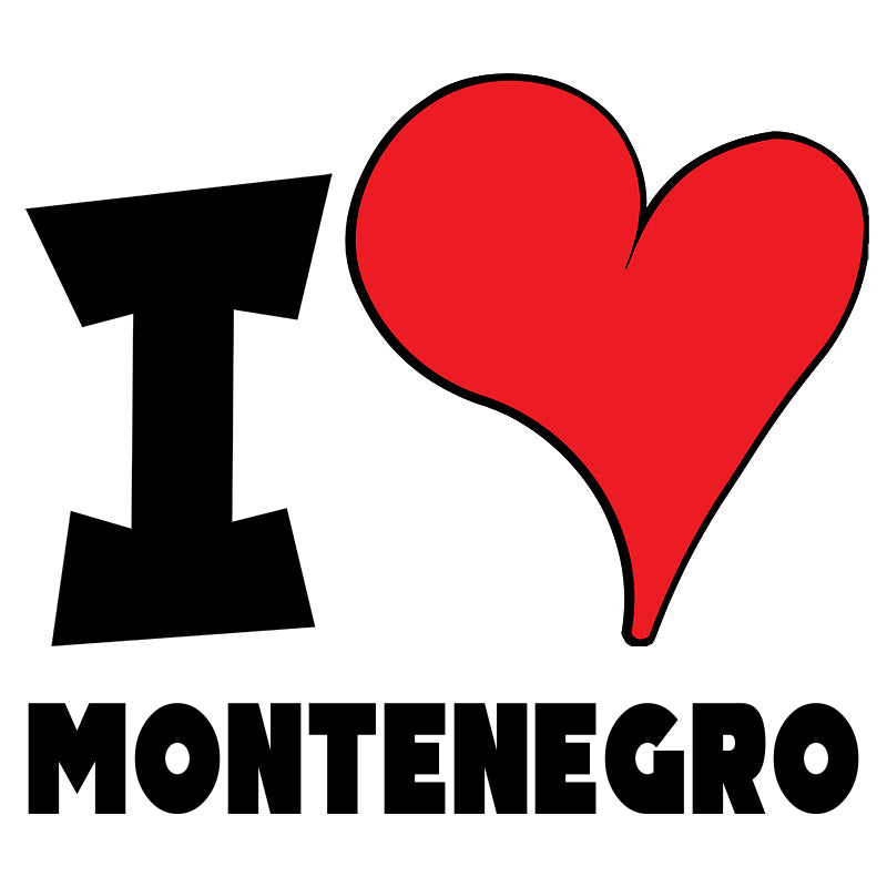 Unisex Sweatshirt - I Love Montenegro Red