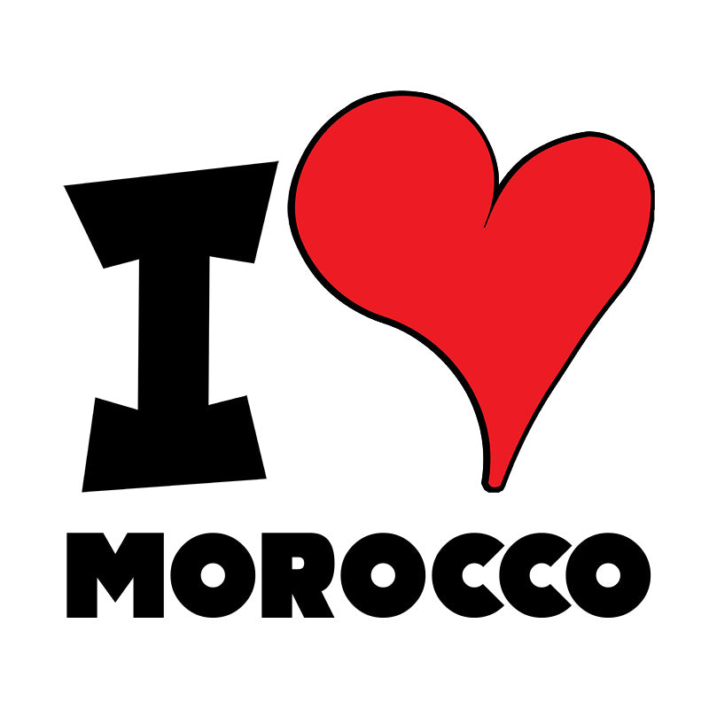 Unisex Sweatshirt - I Love Morocco Red