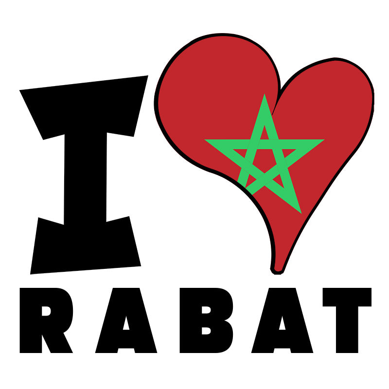 Unisex Sweatshirt - I Love Rabat Flag