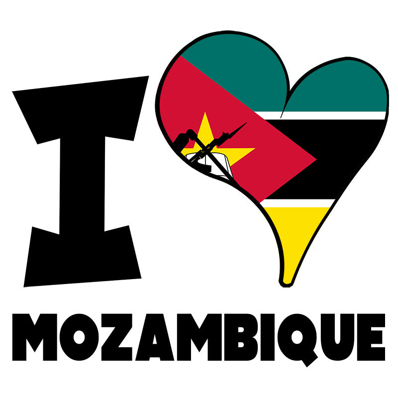 Unisex Hoodie - I Love Mozambique Flag