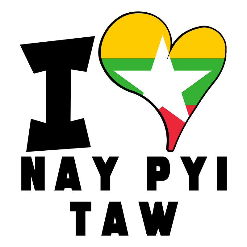 Unisex Hoodie - I Love Nay Pyi Taw Flag