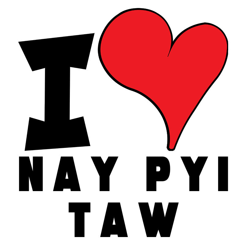 Unisex Hoodie - I Love Nay Pyi Taw Red