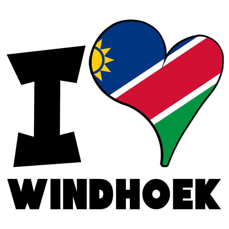 Unisex Hoodie - I Love Windhoek Flag