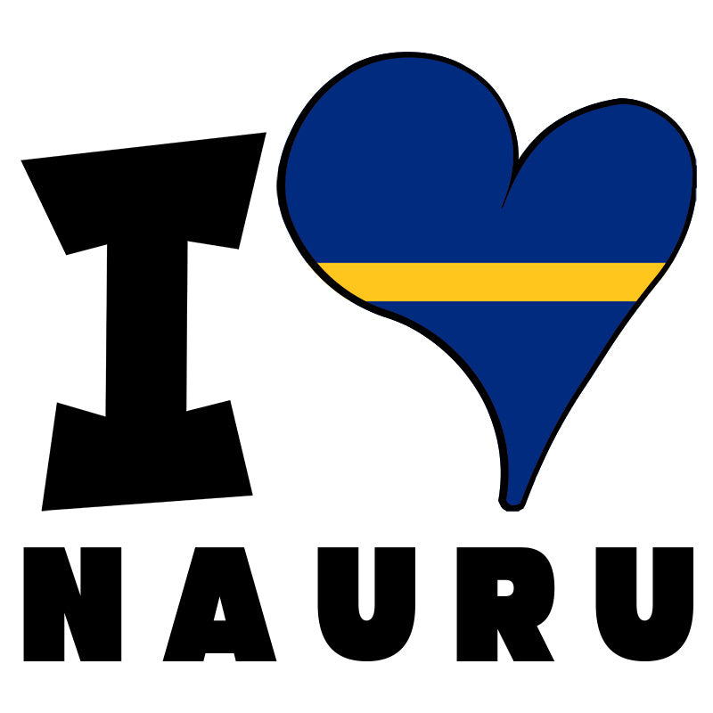 Unisex Hoodie - I Love Nauru Flag