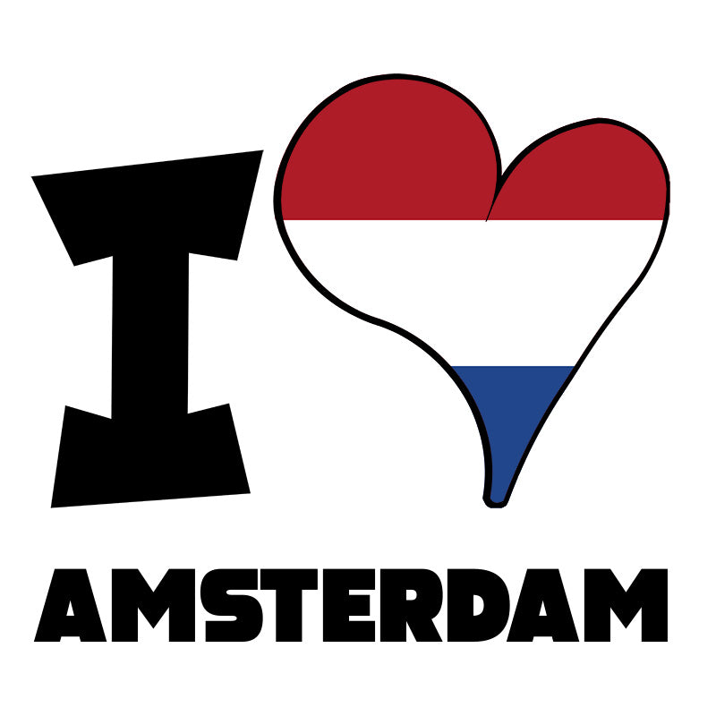 Unisex Sweatshirt - I Love Amsterdam Flag