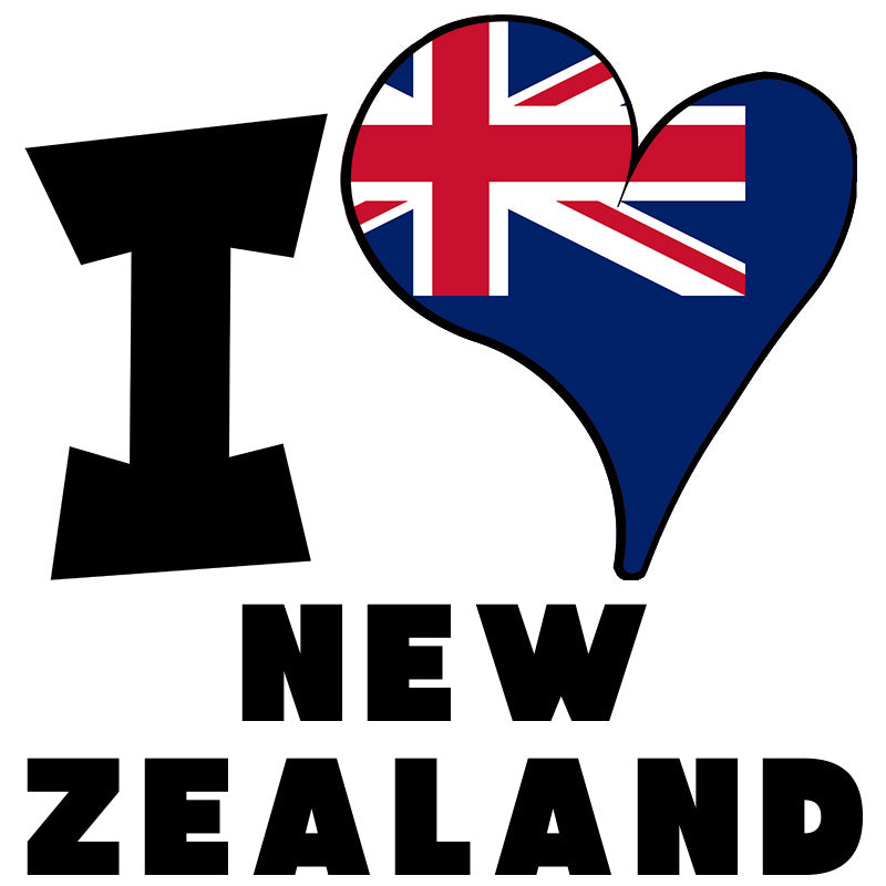 Unisex Hoodie - I Love New Zealand Flag