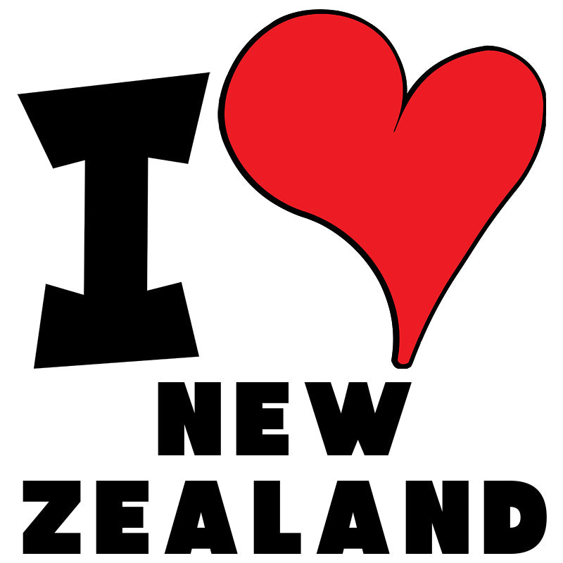 Unisex Hoodie - I Love New Zealand Red