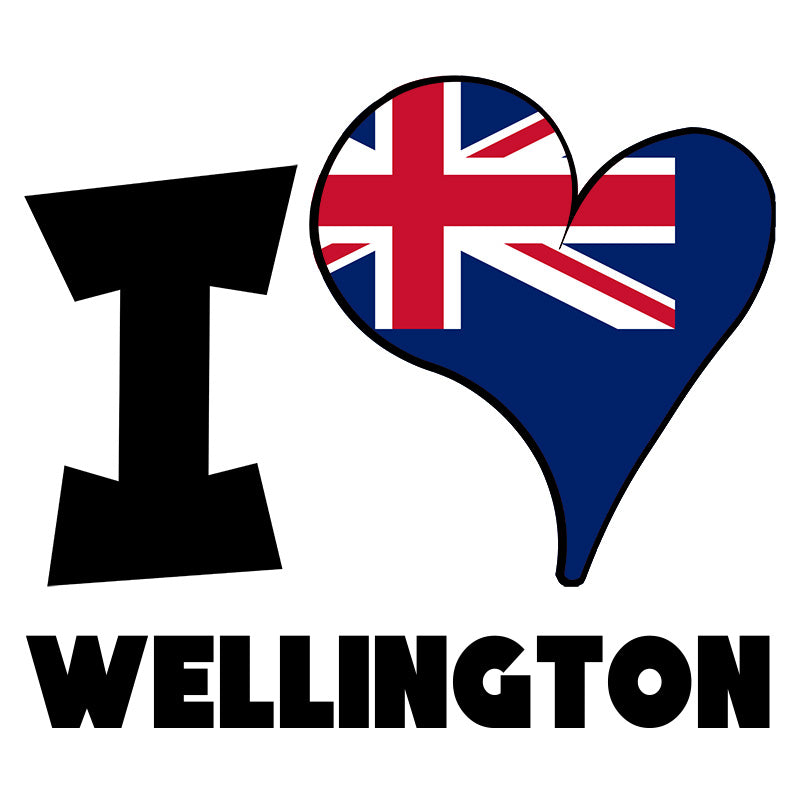 Unisex Hoodie - I Love Wellington Flag