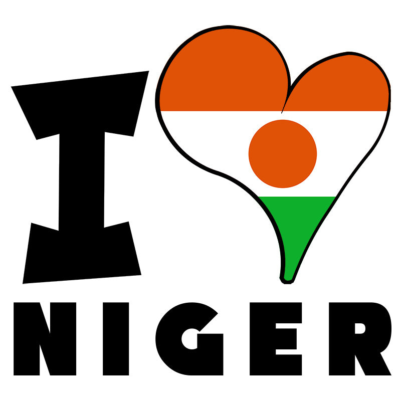 Unisex Hoodie - I Love Niger Flag