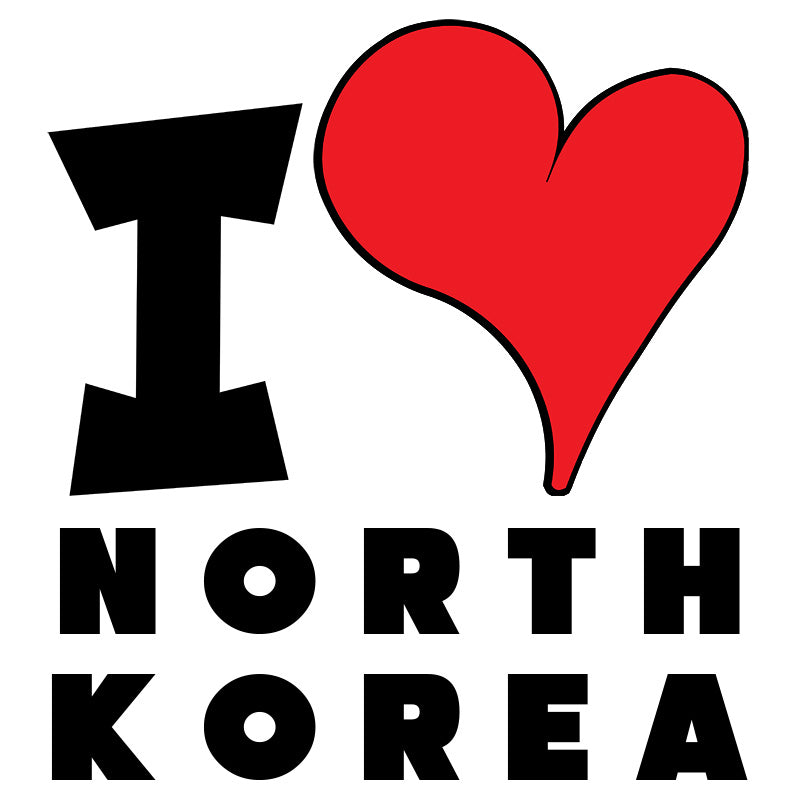 Unisex Hoodie - I Love North Korea Red