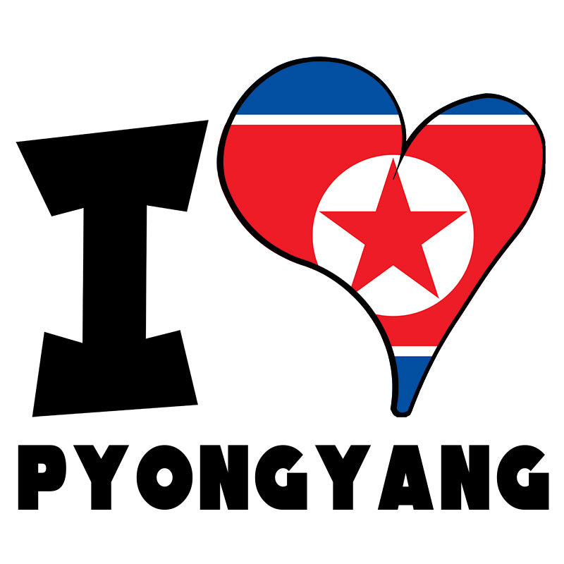 Unisex Hoodie - I Love Pyongyang Flag