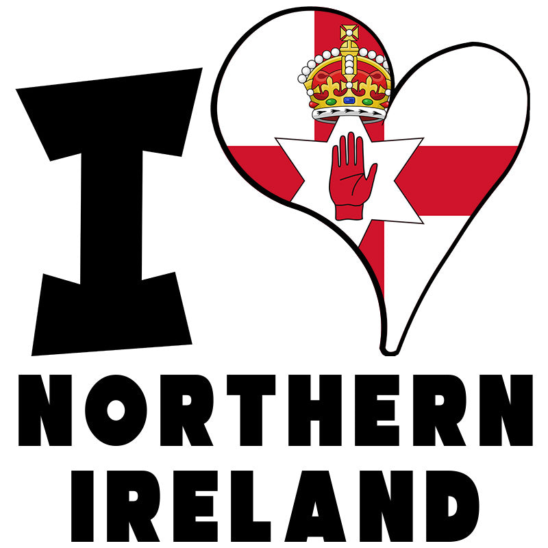 Unisex t-shirt - I Love Northern Ireland Flag