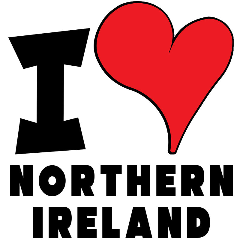 Unisex Hoodie - I Love Northern Ireland Red