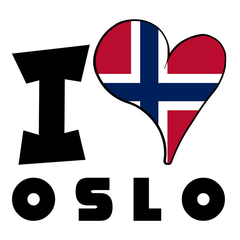 Unisex Hoodie - I Love Oslo Flag