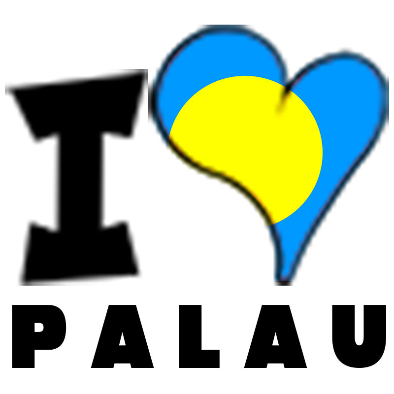 Unisex Sweatshirt - I Love Palau Flag