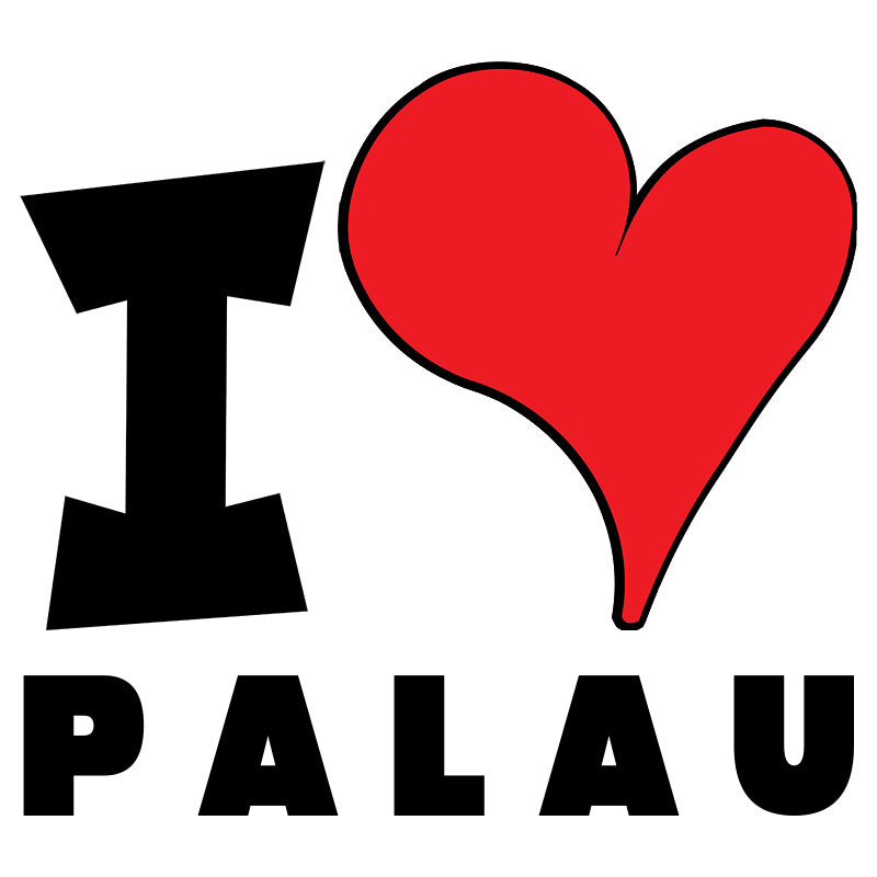 Unisex Hoodie - I Love Palau Red