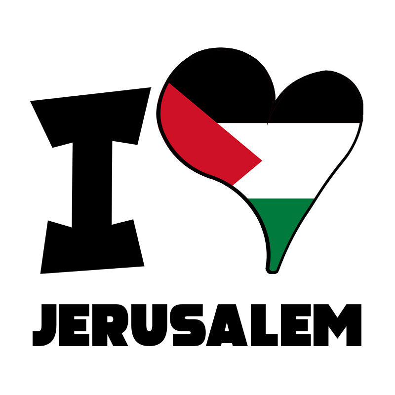 Unisex Hoodie - I Love Jerusalem Flag