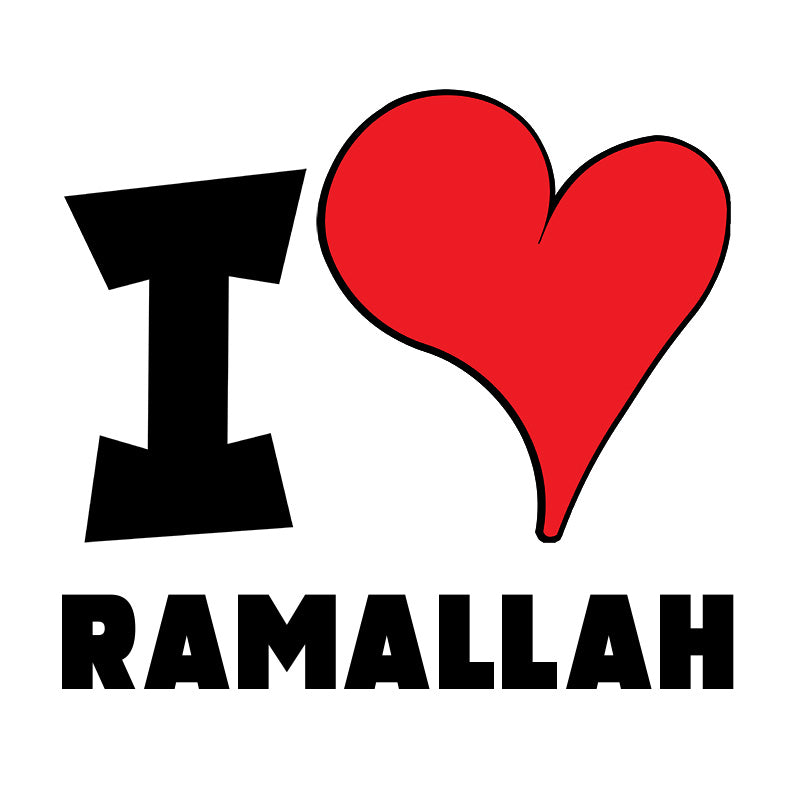 Unisex t-shirt - I Love Ramallah Red