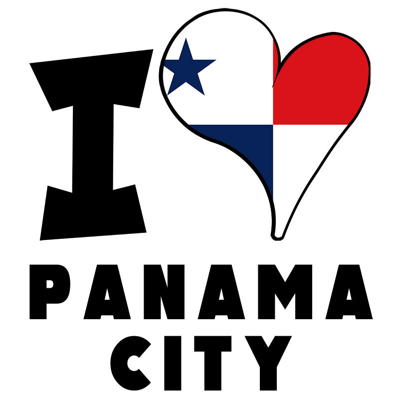 Unisex Sweatshirt - I Love Panama City Flag