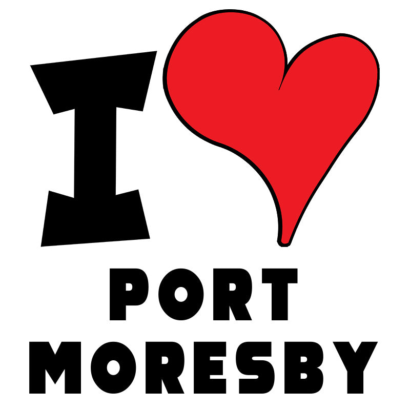 Unisex Hoodie - I Love Port Moresby Red