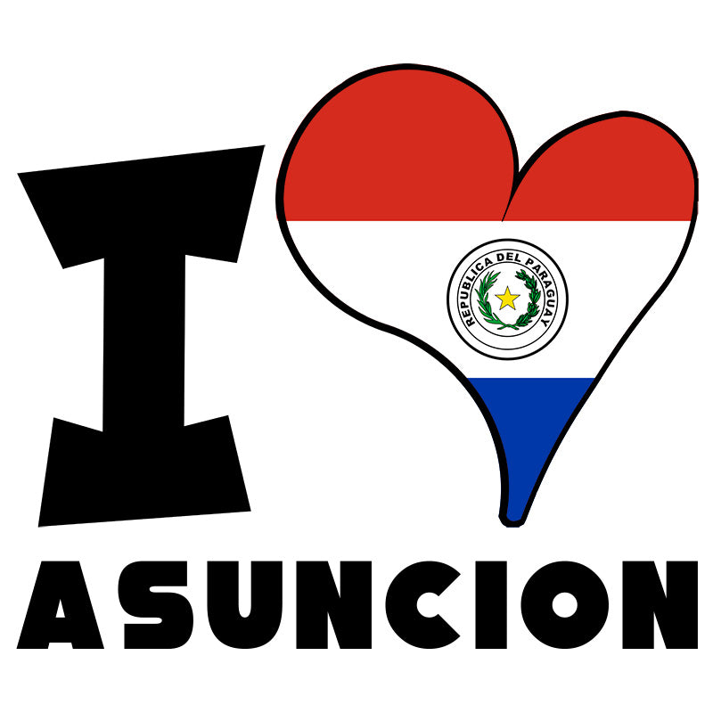 Unisex Sweatshirt - I Love Asunción Flag