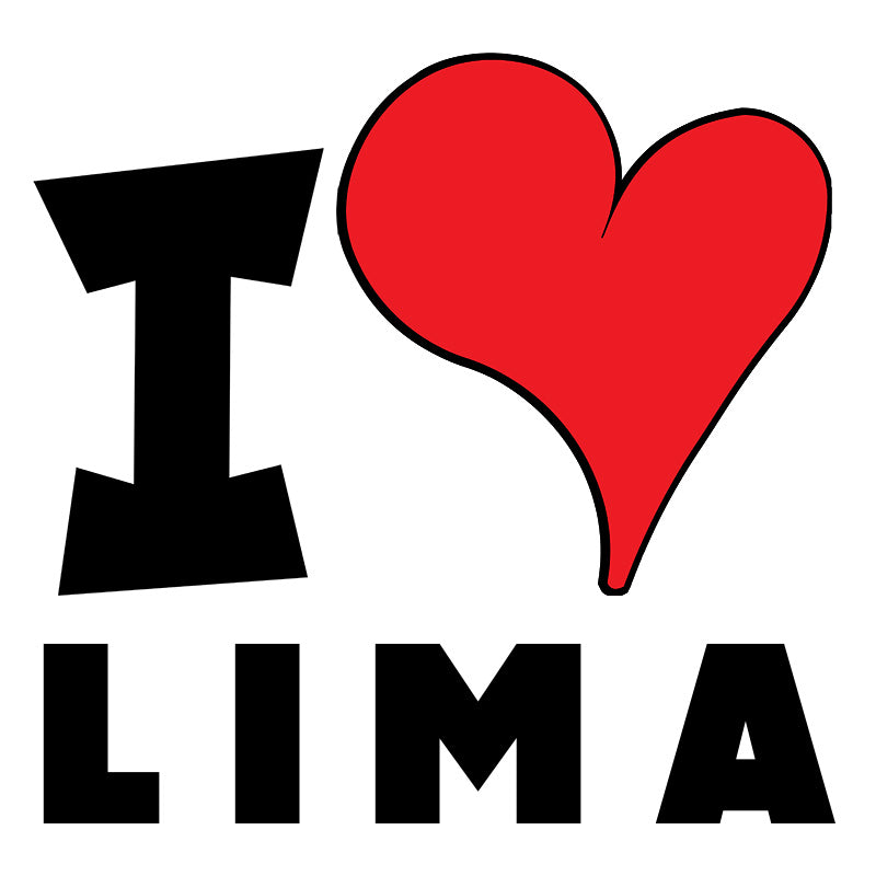 Unisex Hoodie - I Love Lima Red