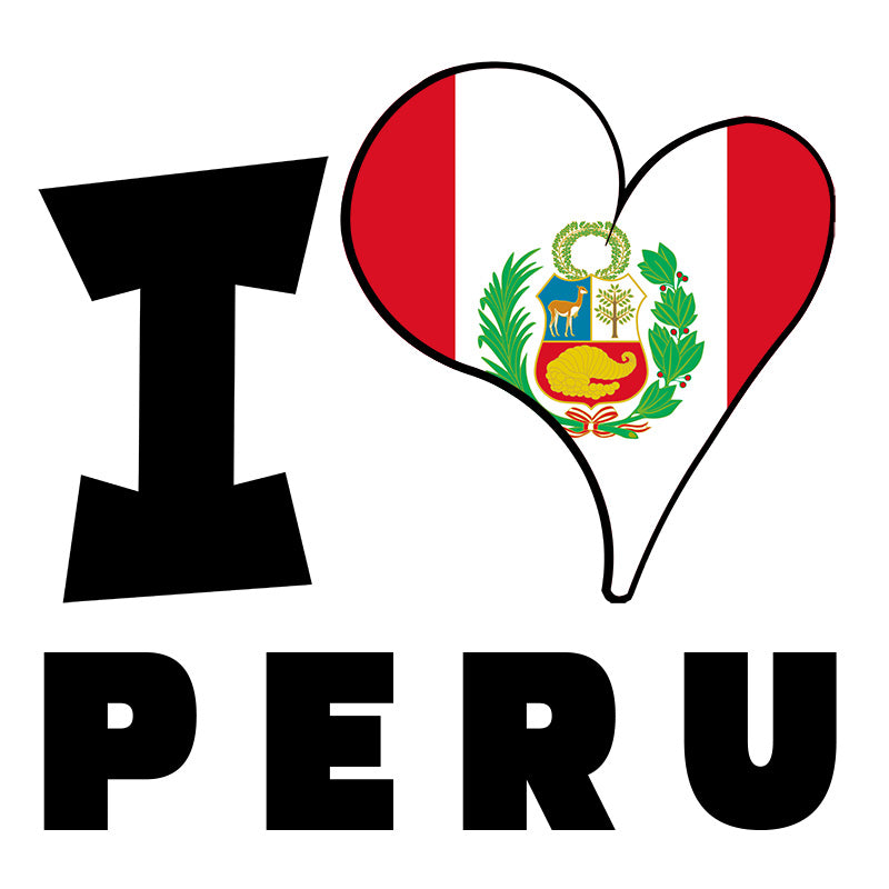 Unisex Hoodie - I Love Peru Flag