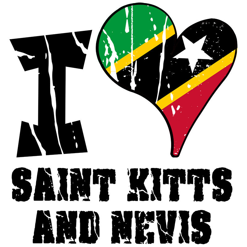 Unisex Hoodie - I Love Saint Kitts and Nevis