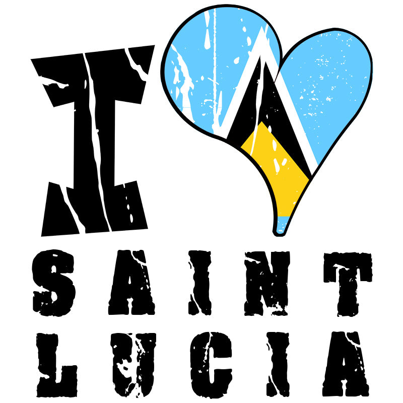 Unisex Hoodie - I Love  Saint Lucia