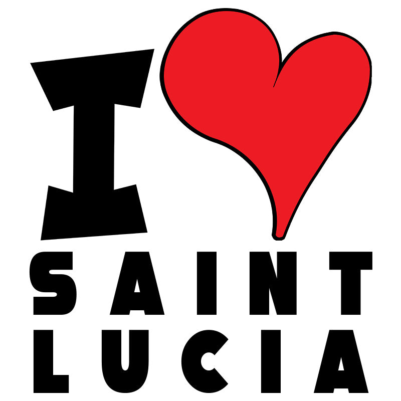 Unisex t-shirt - I Love Saint Lucia Red