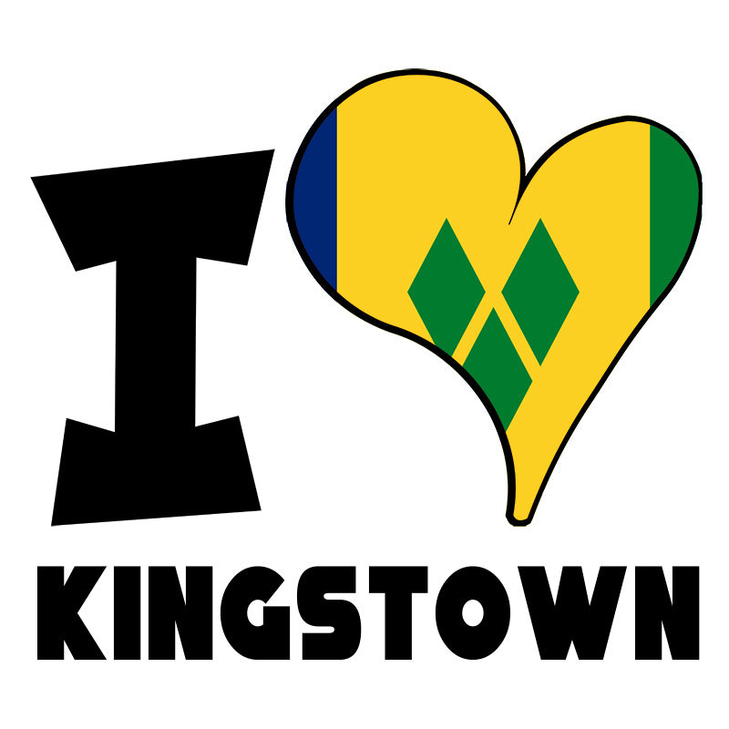 Unisex Sweatshirt - I Love Kingstown Flag