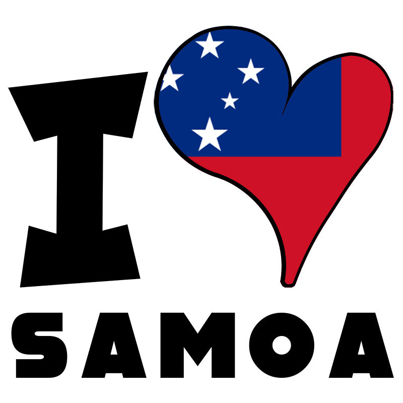 Unisex Hoodie - I Love Samoa Flag