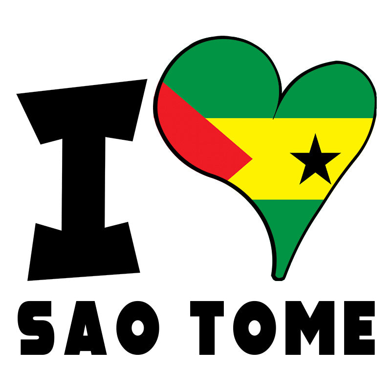 Unisex Hoodie - I Love São Tomé Flag