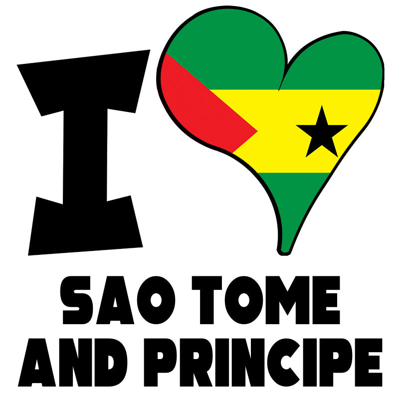 Unisex t-shirt - I Love São Tomé and Príncipe Flag